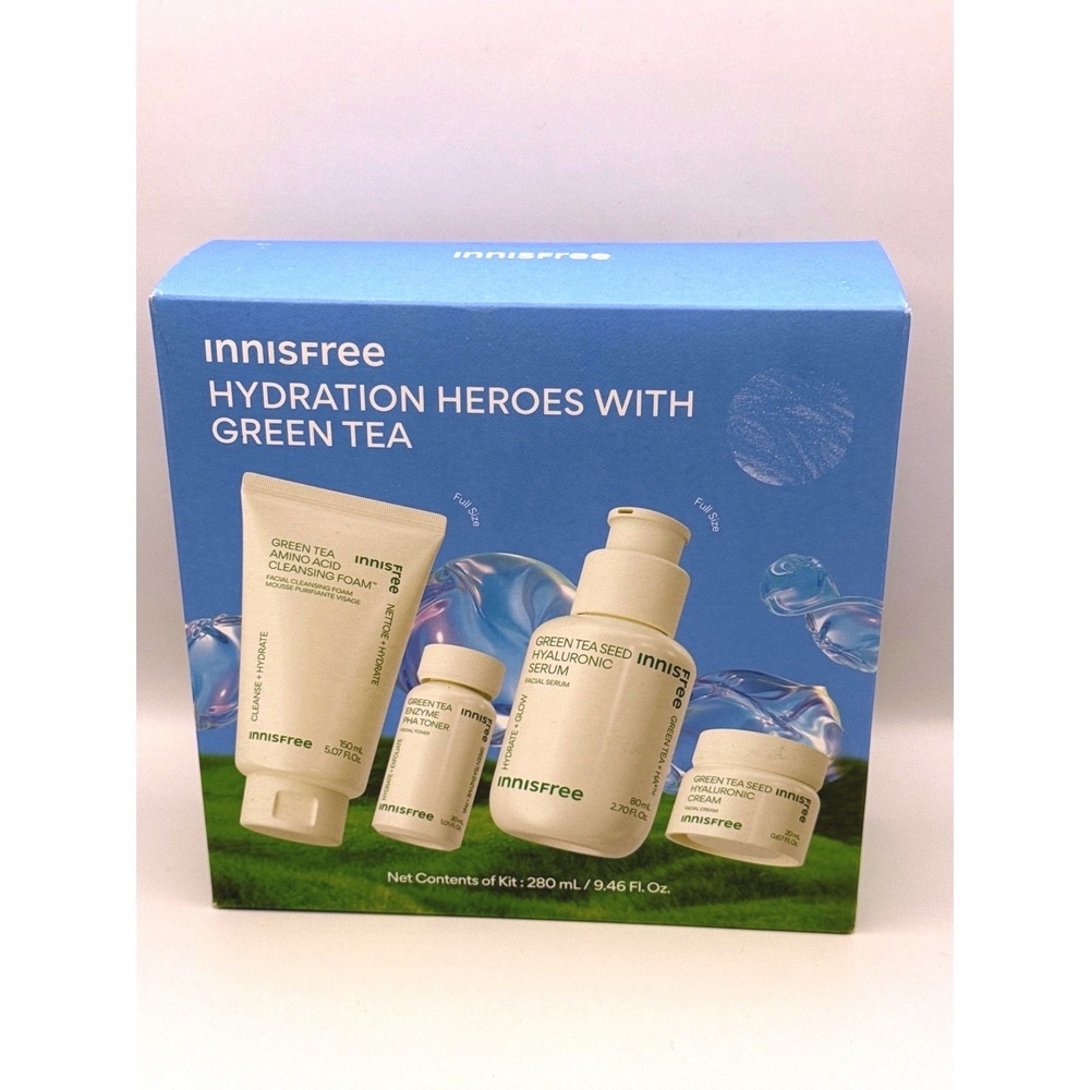 Innisfree Hydration Heroes with Green Tea Skincare Set NIB‎ Sealed